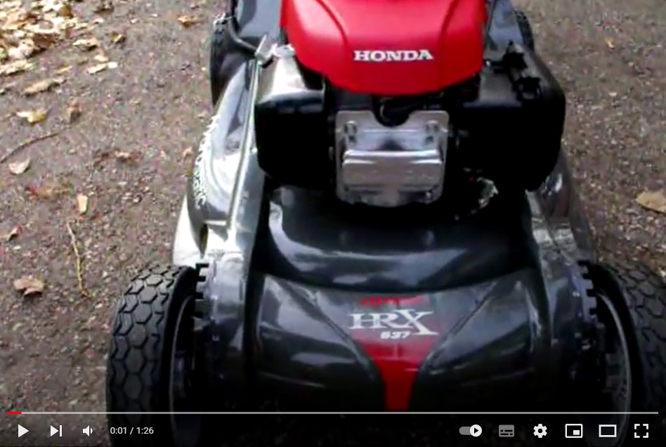HONDA HRX537 HZEA fűnyíró önindítóval, Youtube videó
